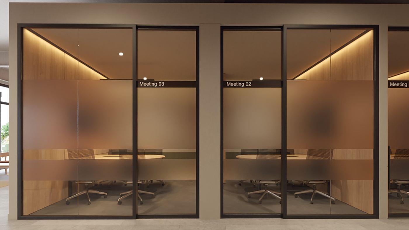 Modular meeting rooms — artist's impression